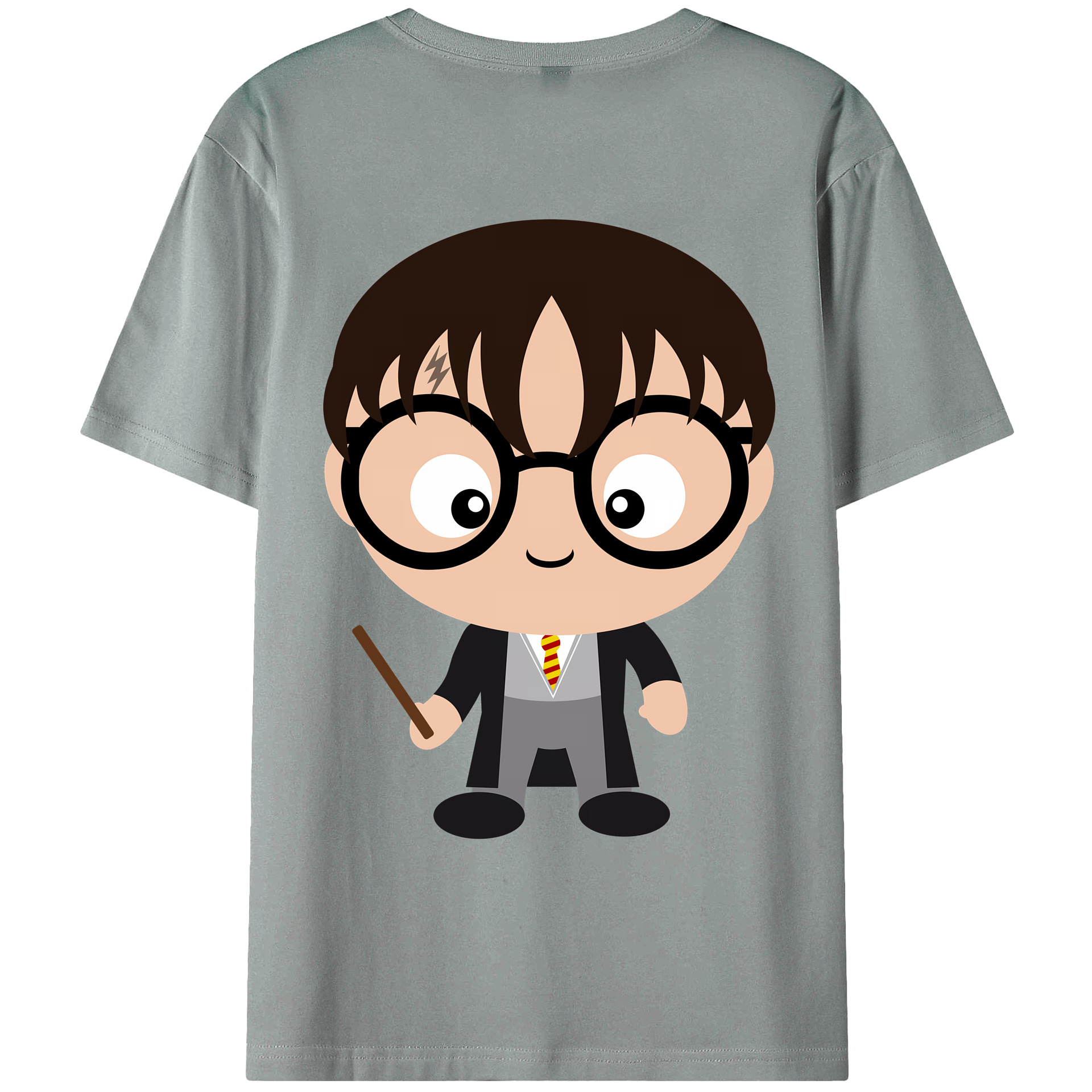（画像用） Harry Potter ハリー・ポッターシリーズ 綿100％ メンズ半袖Tシャツ（バックプリント） 通気性